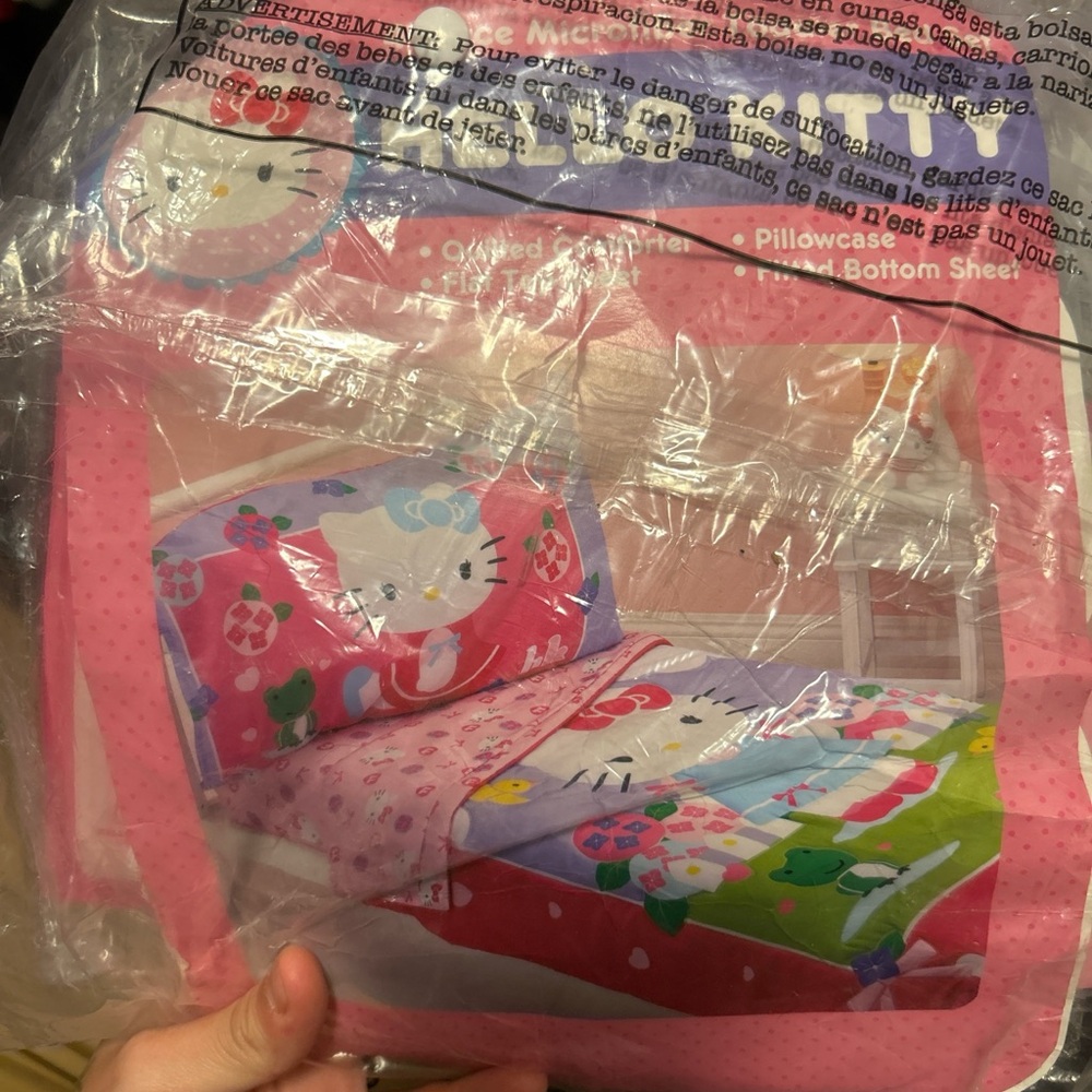 Hello Kitty Pink and Blue Kids Bedding Set